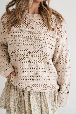 Sunday Stroll Textured Sweater Top