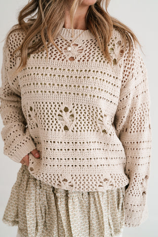 Sunday Stroll Textured Sweater Top