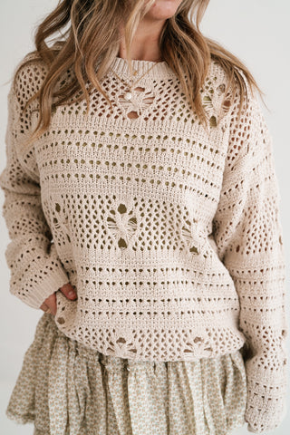 Sunday Stroll Textured Sweater Top