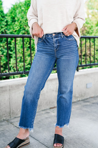 Risen Lyla High Rise-Ankle Straight Jeans