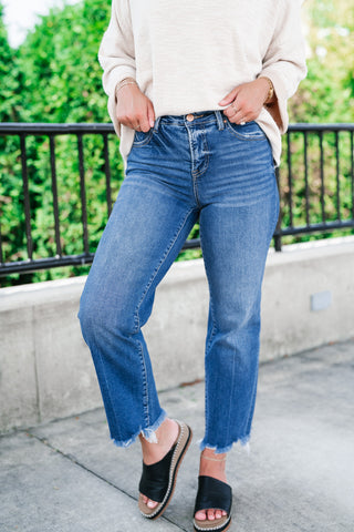 Risen Lyla High Rise-Ankle Straight Jeans