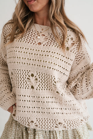 Sunday Stroll Textured Sweater Top
