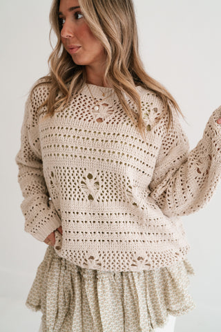 Sunday Stroll Textured Sweater Top