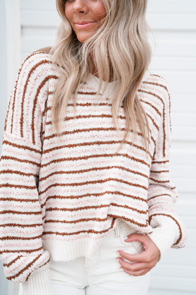 Live Up To the Stripe V-Neck Sweater