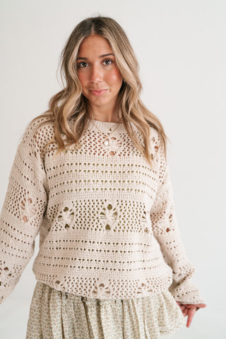 Sunday Stroll Textured Sweater Top