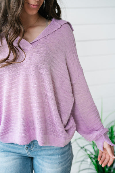 Lavender Dreams Collared Sweater