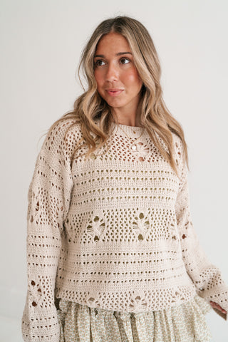 Sunday Stroll Textured Sweater Top