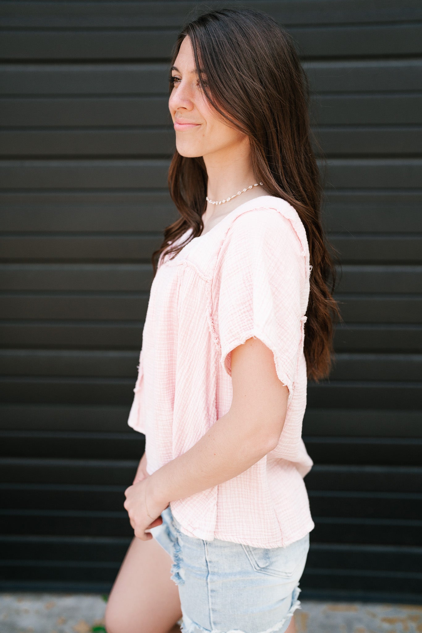 Have It All Gauze Top - Blush