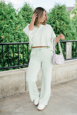 The Drift Short Sleeve Top - Light Sage