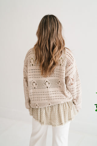 Sunday Stroll Textured Sweater Top