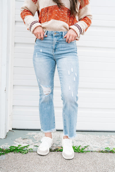 Risen Lizzy High Rise Crop Flare Jeans