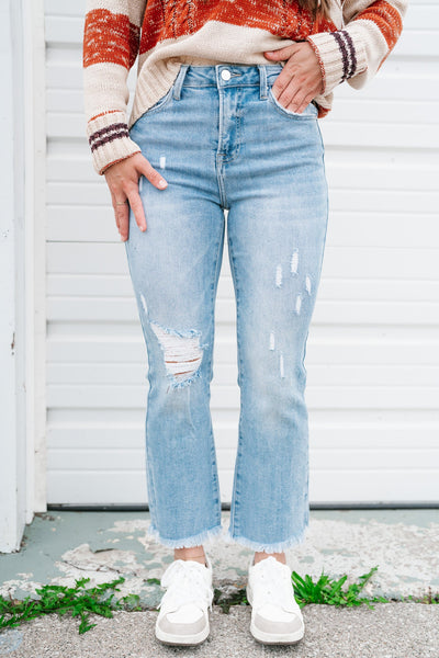 Risen Lizzy High Rise Crop Flare Jeans