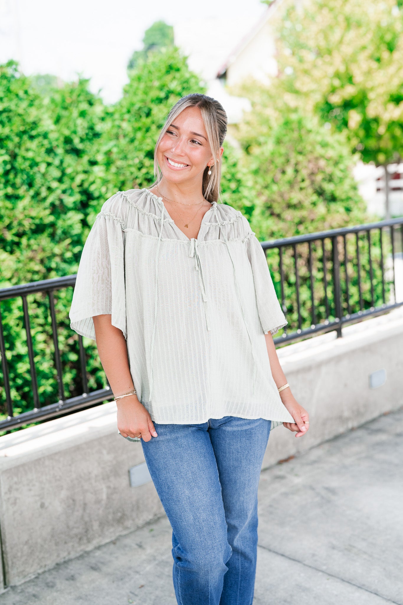 Breezy Folklore Long Sleeve Top