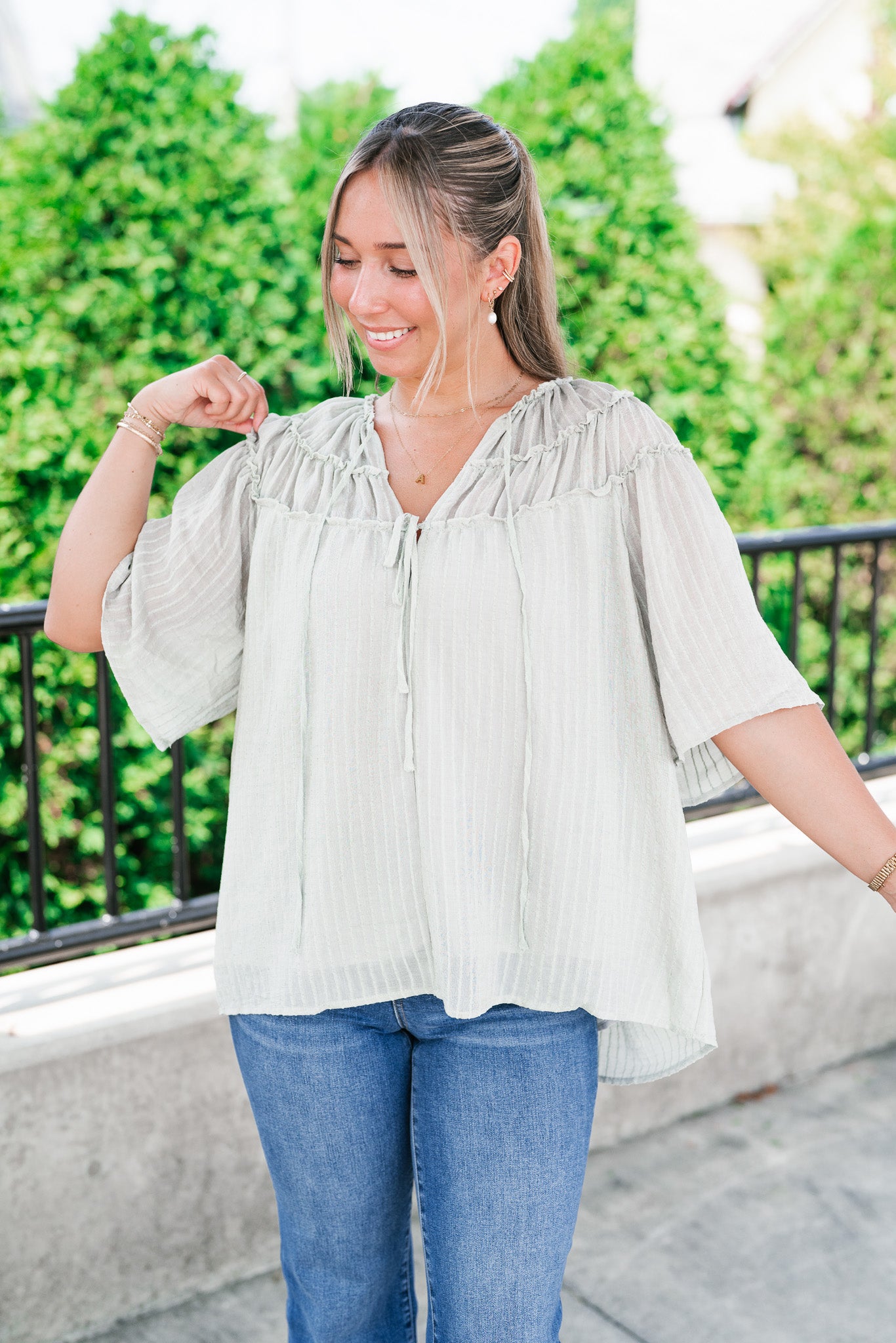 Breezy Folklore Long Sleeve Top