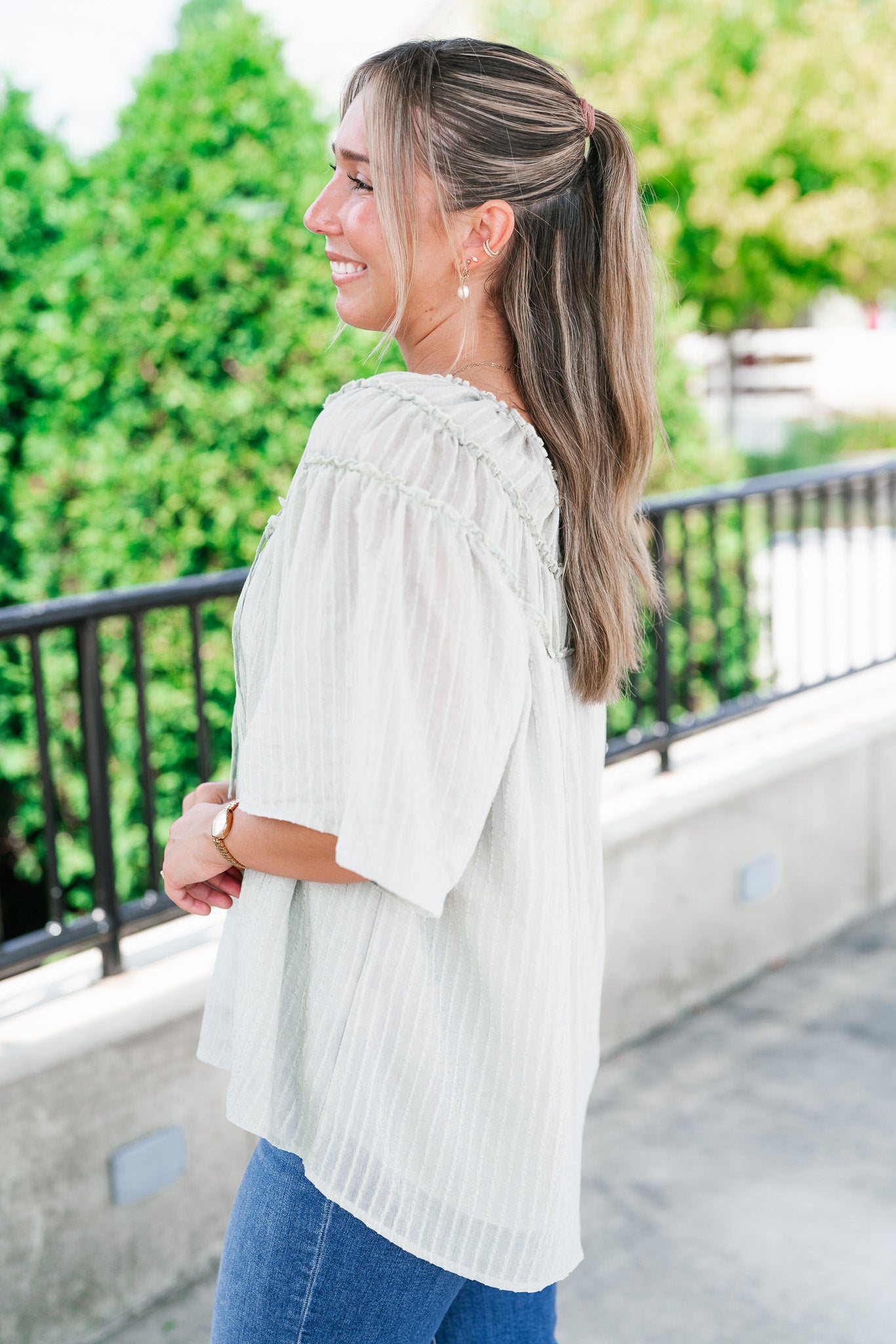 Breezy Folklore Long Sleeve Top