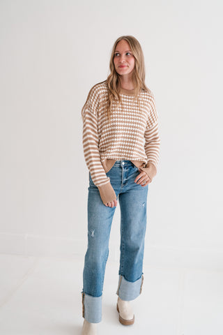 Check It Out Knit Sweater Top