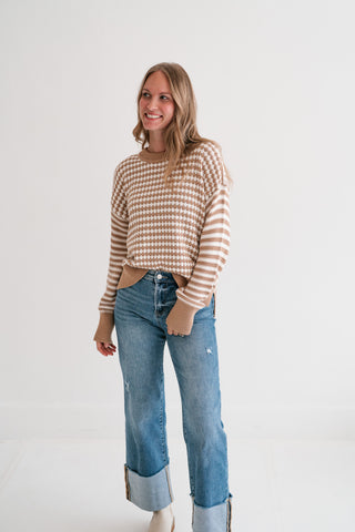 Check It Out Knit Sweater Top