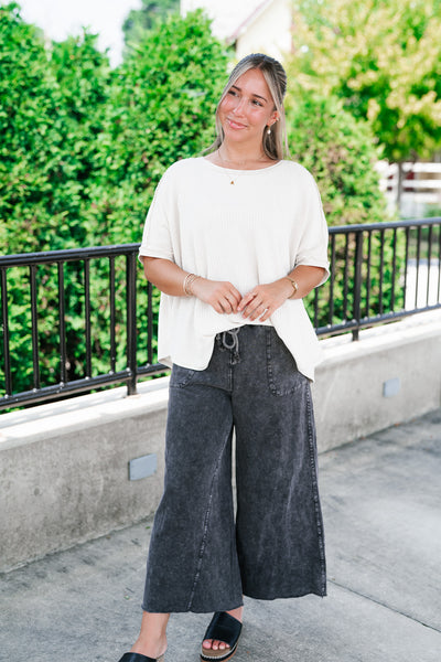 Cozy Dune Dolman Waffle Knit Top