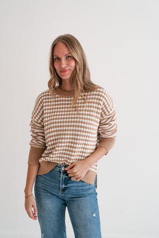 Check It Out Knit Sweater Top