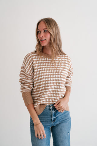 Check It Out Knit Sweater Top