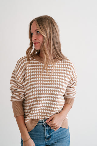 Check It Out Knit Sweater Top