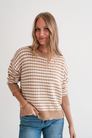 Check It Out Knit Sweater Top