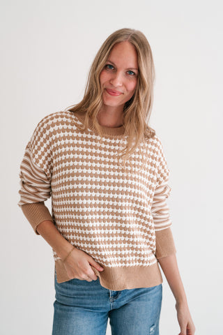 Check It Out Knit Sweater Top