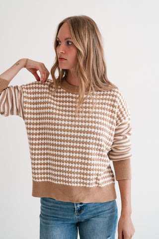 Check It Out Knit Sweater Top
