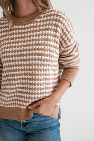 Check It Out Knit Sweater Top