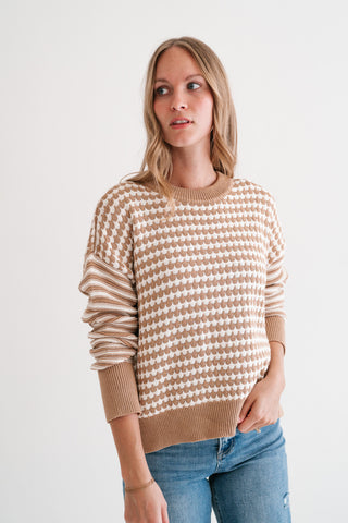 Check It Out Knit Sweater Top