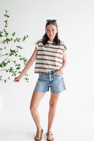 Reya Striped Knit Top