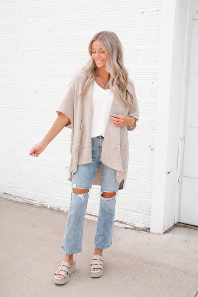 Fresh Knit Oversized Dropshoulder Cardigan