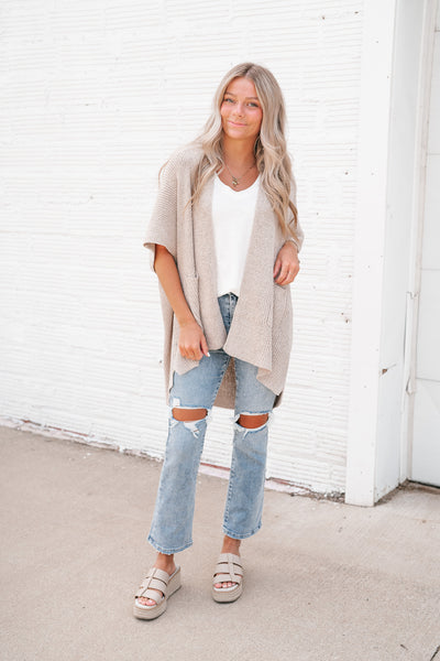 Fresh Knit Oversized Dropshoulder Cardigan