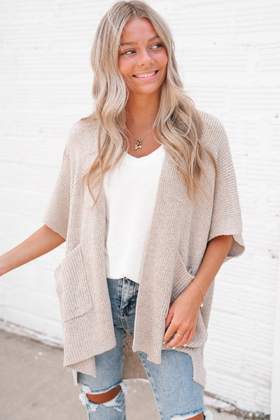 Fresh Knit Oversized Dropshoulder Cardigan