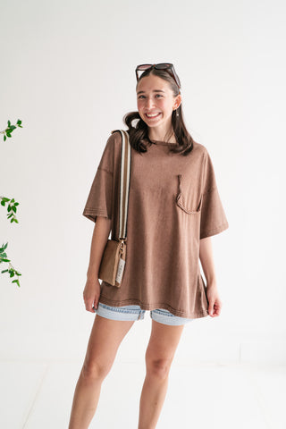 Forever Favorite Vintage Pocket Tee - Brown