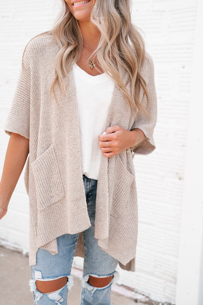 Fresh Knit Oversized Dropshoulder Cardigan