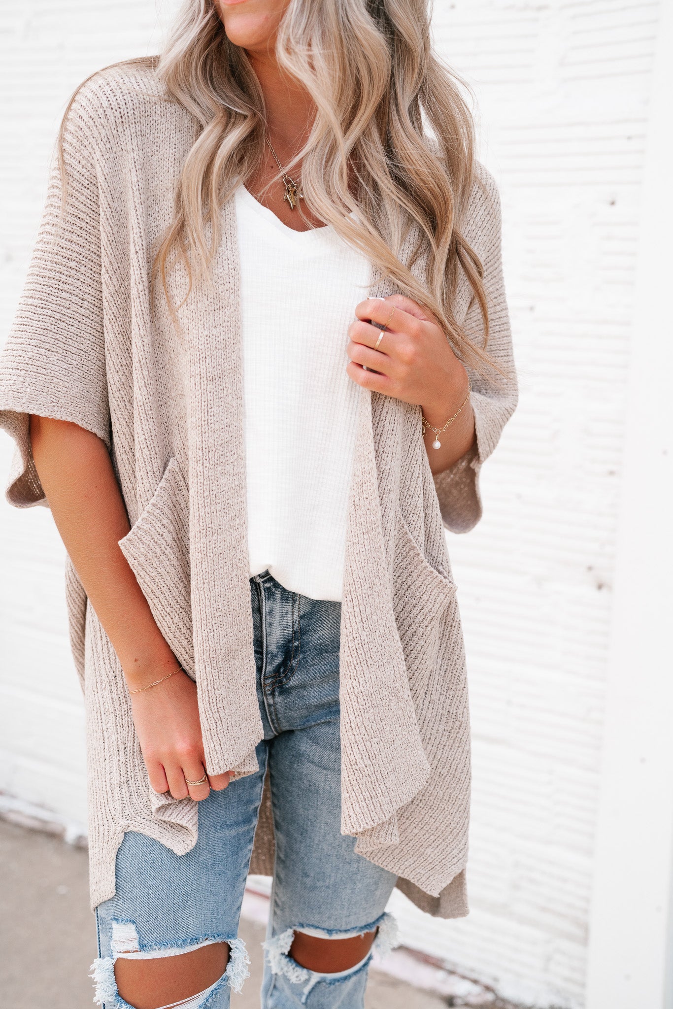 Fresh Knit Oversized Dropshoulder Cardigan