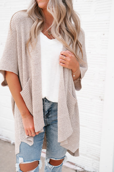 Fresh Knit Oversized Dropshoulder Cardigan