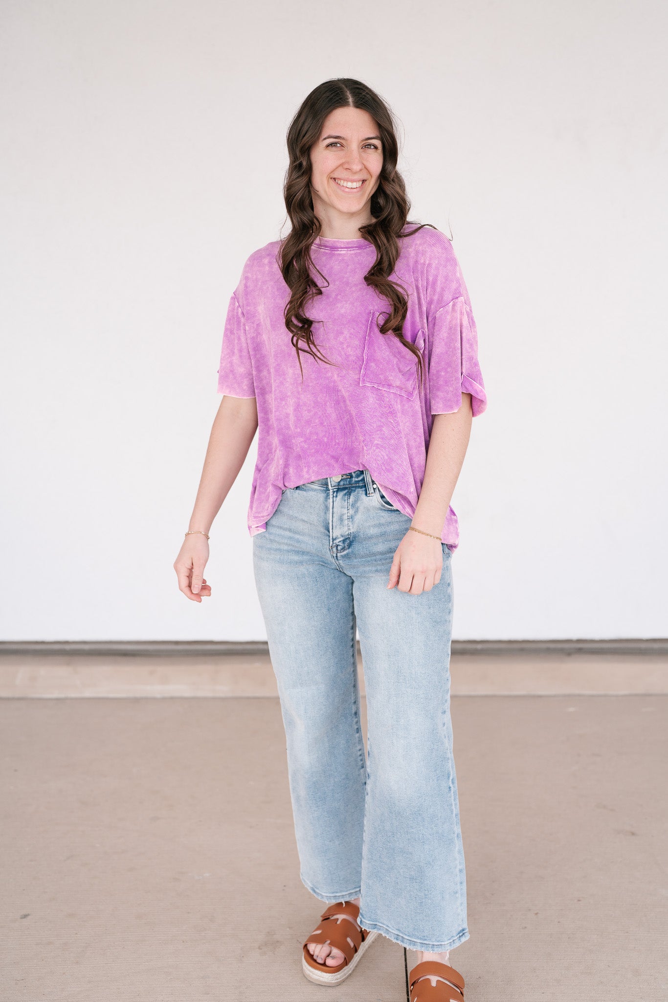 Summer Lovin Mineral Wash Tee- Violet