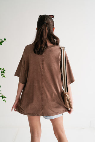 Forever Favorite Vintage Pocket Tee - Brown