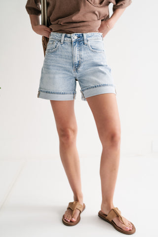 Lovervet Emy High Rise Cuffed Denim Short