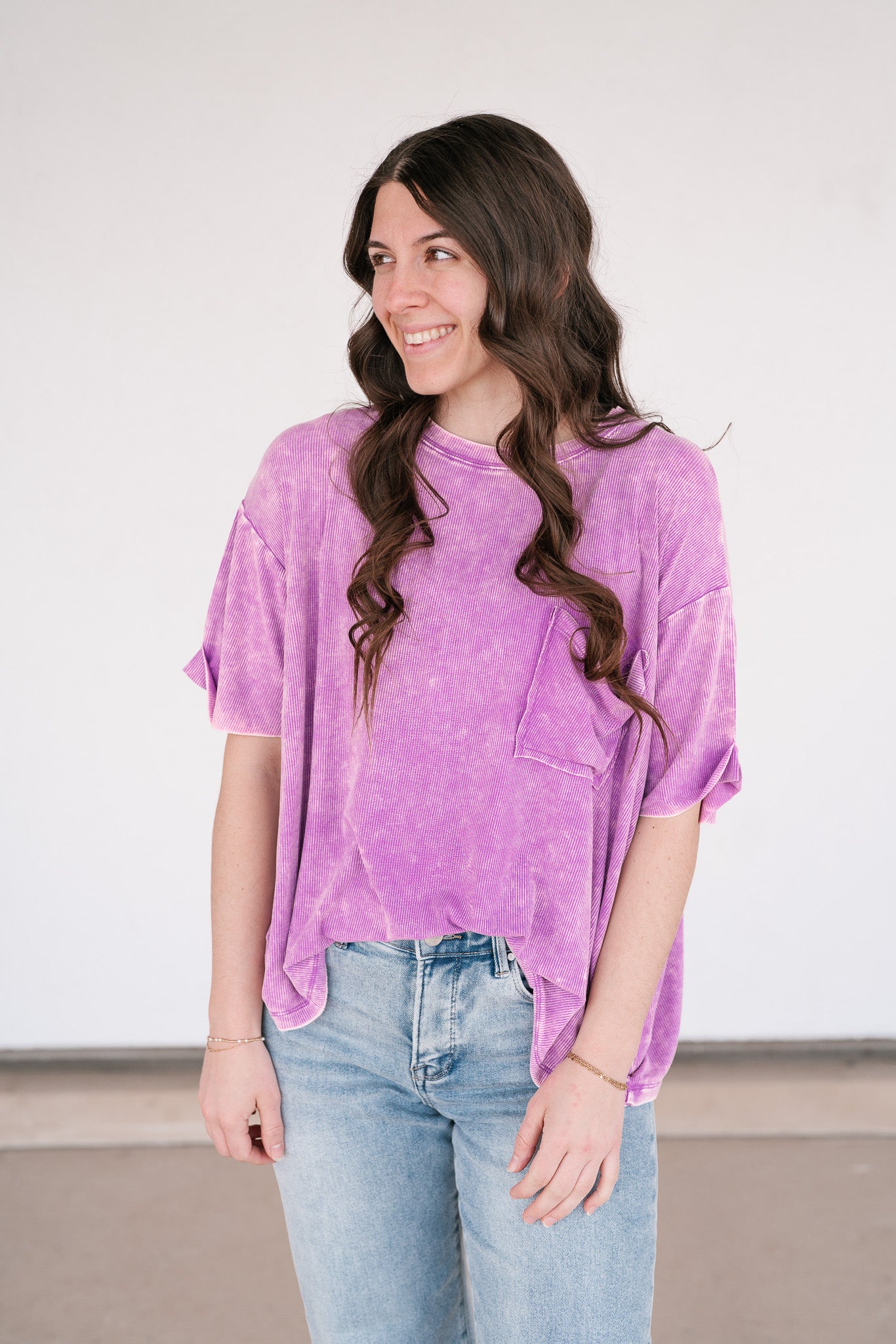 Summer Lovin Mineral Wash Tee- Violet