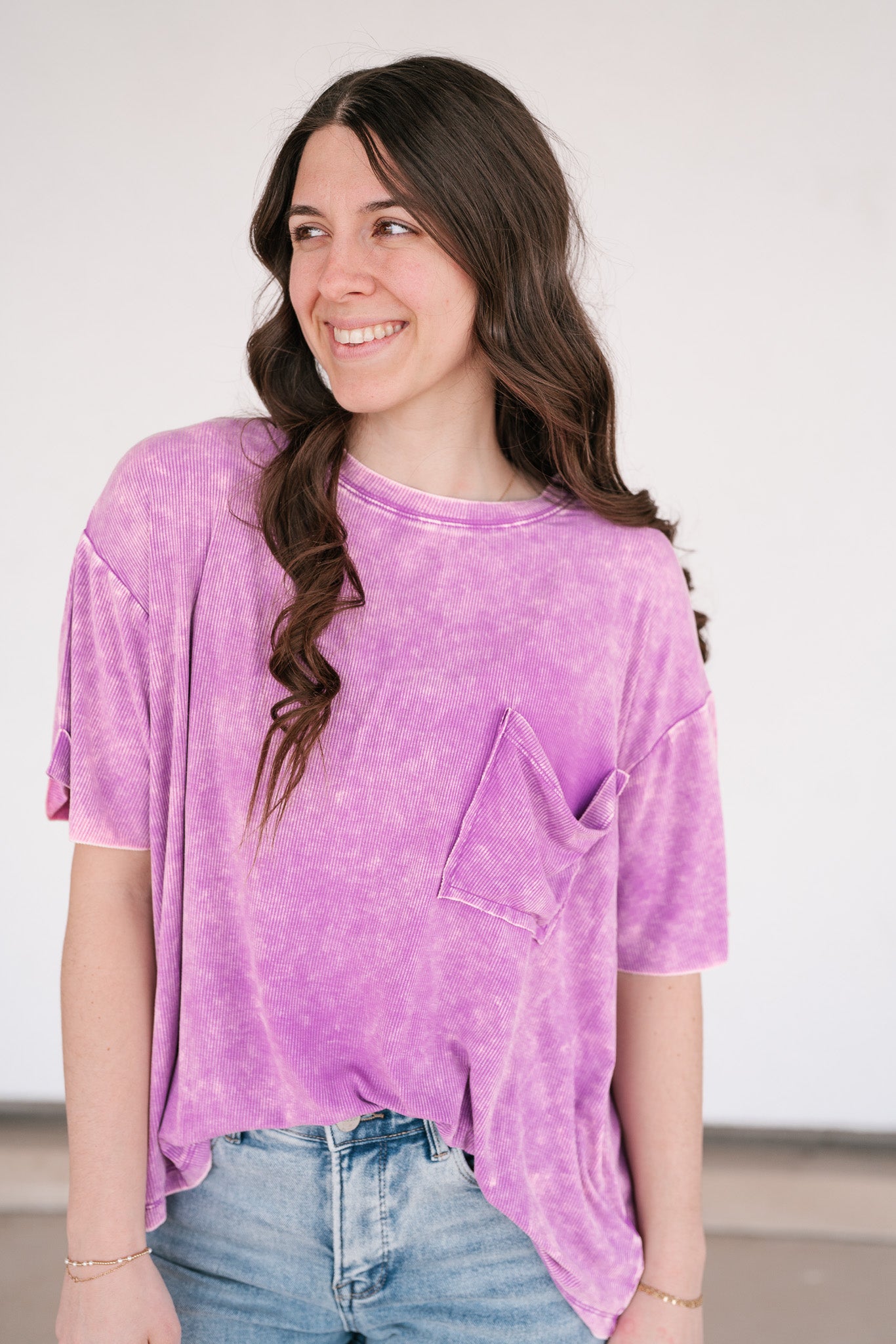 Summer Lovin Mineral Wash Tee- Violet