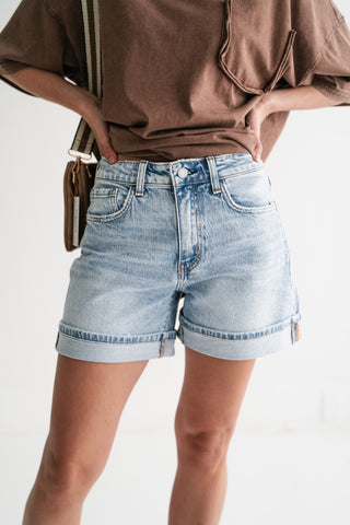 Lovervet Emy High Rise Cuffed Denim Short