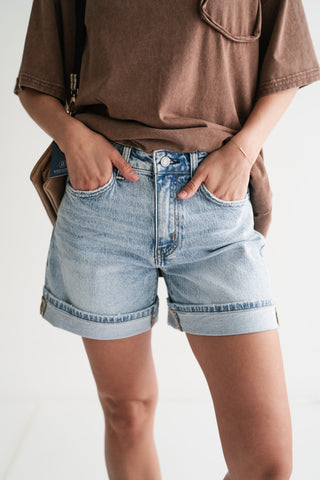Lovervet Emy High Rise Cuffed Denim Short