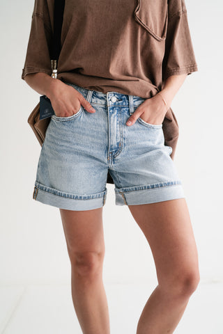 Lovervet Emy High Rise Cuffed Denim Short