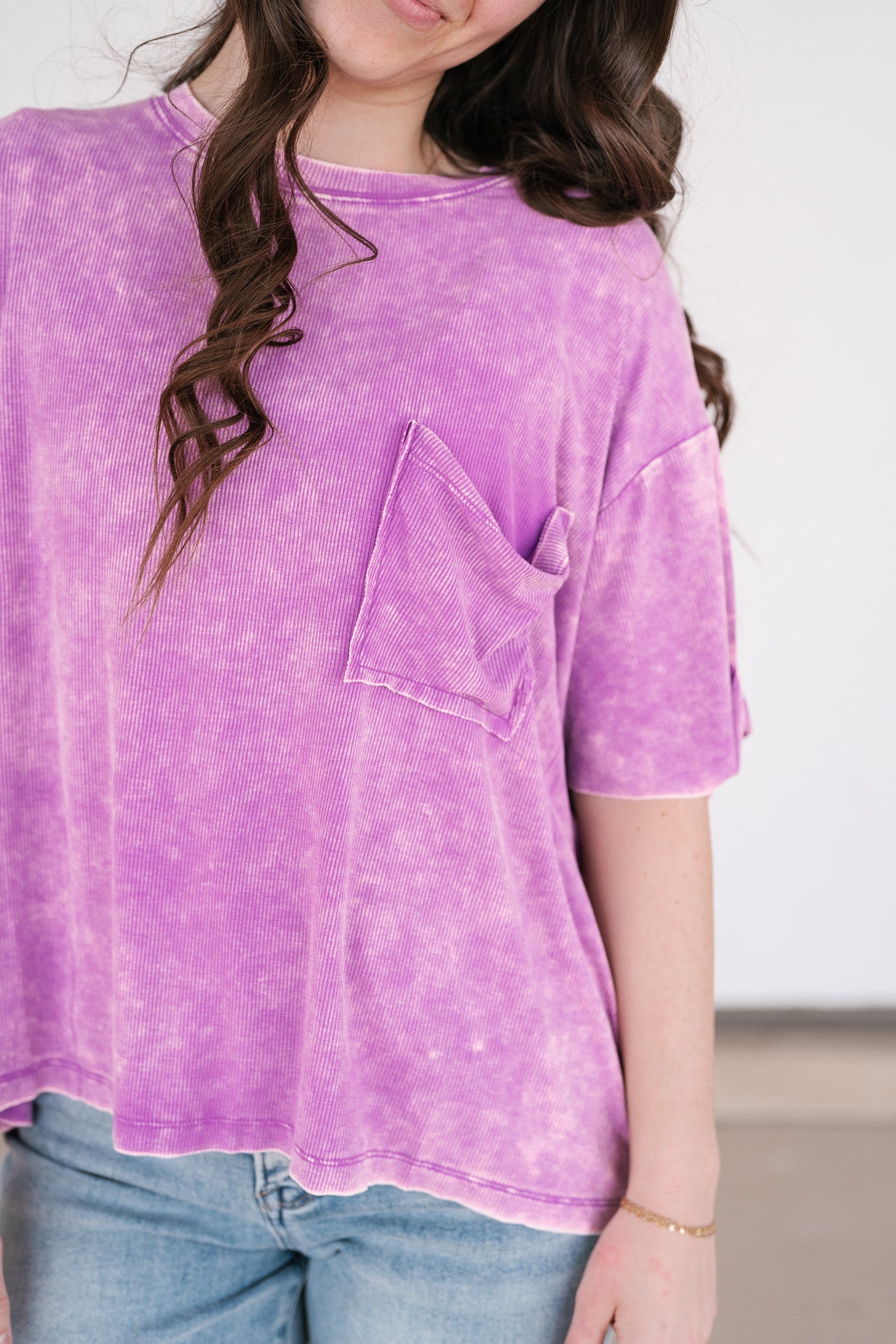 Summer Lovin Mineral Wash Tee- Violet