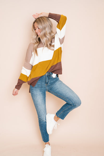 Hyped For Stripes Cozy Sweater