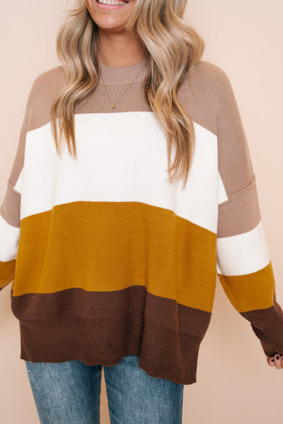 Hyped For Stripes Cozy Sweater