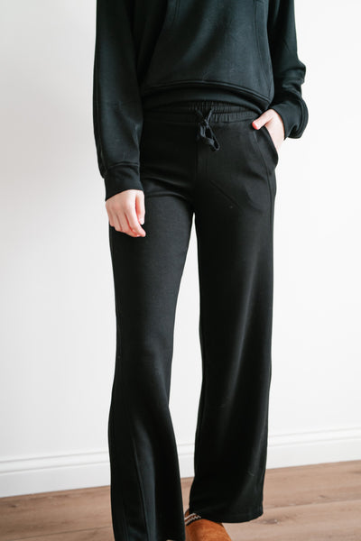 Slow It Down Wide Leg Pants - Black